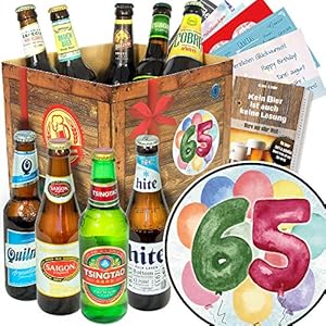 Geschenke zum 65. / Geschenkbox Biere der Welt