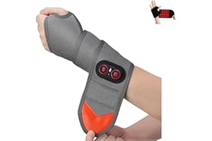 Kovaria TheraWrap - Cordless Heated Wrist Brace with Massage, 3 Heat & Vibration Levels (grey,1pcs)