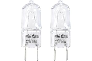 BTFO 2pcs 6912A40002J Microwave Halogen Light Bulb Under Hood, 120V 50W G8 Oven Lamp Over Stove Compatible with LG LMV2031ST LMV2031BD 83543 Replacement Part for 2025028 AH3610037 EA3610037 PS3610037