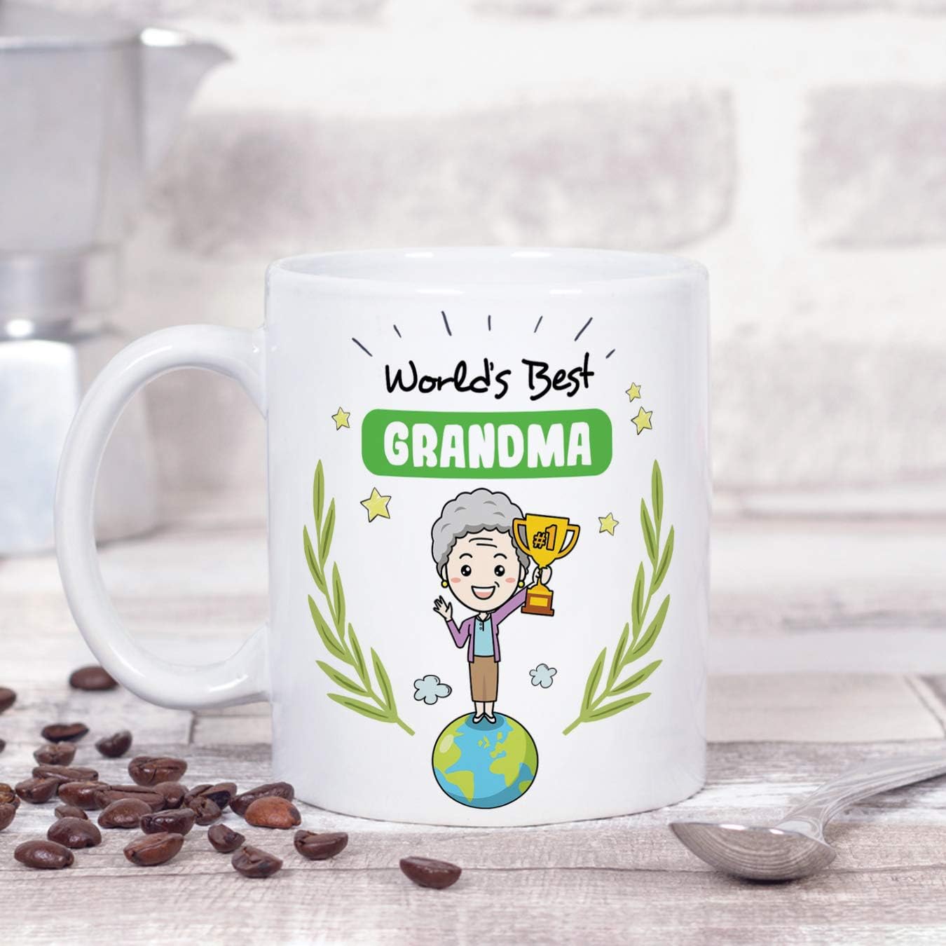Mugffins Grandma Mug, "World's Best Grandma" - Image 3