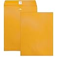 Clasp Envelopes 9x12, Goefun Manilla Envelopes 100 pack, 100 GSM paper, Catalog Brown Kraft Large Envelopes with Clasp Closure and Gummed Seal for Business, Legal, Office, Home and School