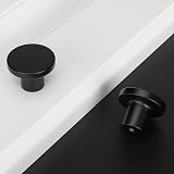 LONTAN 4 Pack Black Cabinet Knobs Aluminum Alloy Round 1.18in 30mm view 3