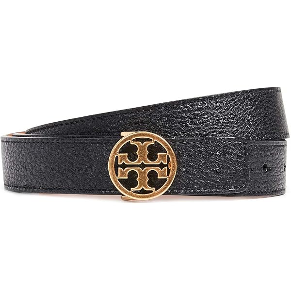 Tory Burch Willa Glazed Quilted Black Leather Belt with Black Buckle Tory Burch Willa Skinny Quilted Belt 1 inch 140931, Size M  main image 2