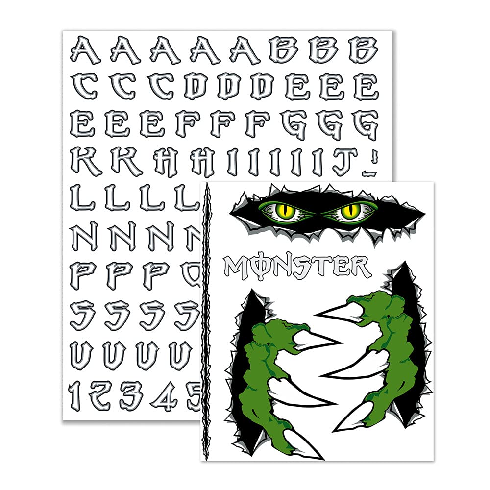Quattroerre Monster Letter Kit + Stickers