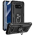 for Samsung Galaxy S10e Case with HD Screen Protectors, Military-Grade Metal Ring Holder Kickstand 15ft Drop Tested Shockproof Cover Case for Samsung Galaxy S10e (2019) Black