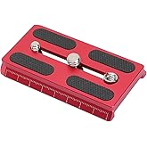 CAMVATE Camera Quick Release Plate with 1/4" & 3/8" Threads Compatible with 577/501/ 504 Tripod(Red) - 2886