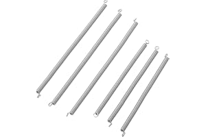 TINEASUR 6Pcs Stapler Extension Springs with Double Hooks, Small Stainless Steel Tension Springs 2.75" 3.54"