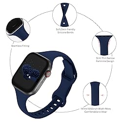 Slim Thin Narrow Bands Compatible with Apple Watch