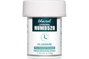 Ebanel 5% Lidocaine Numbing Cream, Pain Relief Cream Burn Itch Cream, Numb520 Topical Anesthetic Lidocaine Cream Maximum Stre