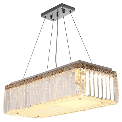Amazon Com Pendant Lights Led Glass Crystal Chandelier Modern
