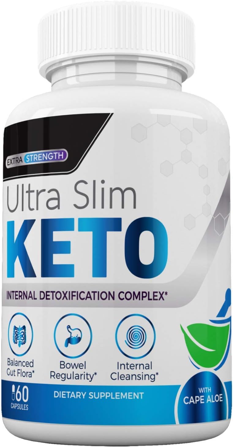 Ultra Slim Keto Detox Cleanse Pills for Weight Loss, Natural Colon Cleanser for Detox and Ketogenic Diet Support, Boost Energy and Flush Toxins for Women, Men (60 Capsules)