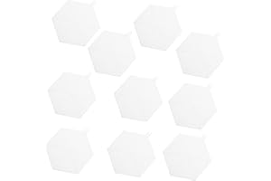 TIDTALEO 10pcs Embroidery Needlework Plastic Mesh Sheets Hexagonal White Canvas for Crochet and Doll Face Lin