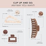 Kitsch Large Assorted Hair Clips 3-Piece Set for Thick Hair view 3