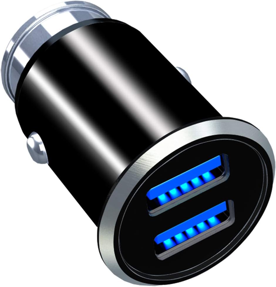 Dual USB Car Charger，4.8A Car Adapter USB Charger， Micro USB Car Charger for iPhone 7 8 X 6 6S IPad Air Mini Samsung Galaxy S9 S7 and More Android Phone