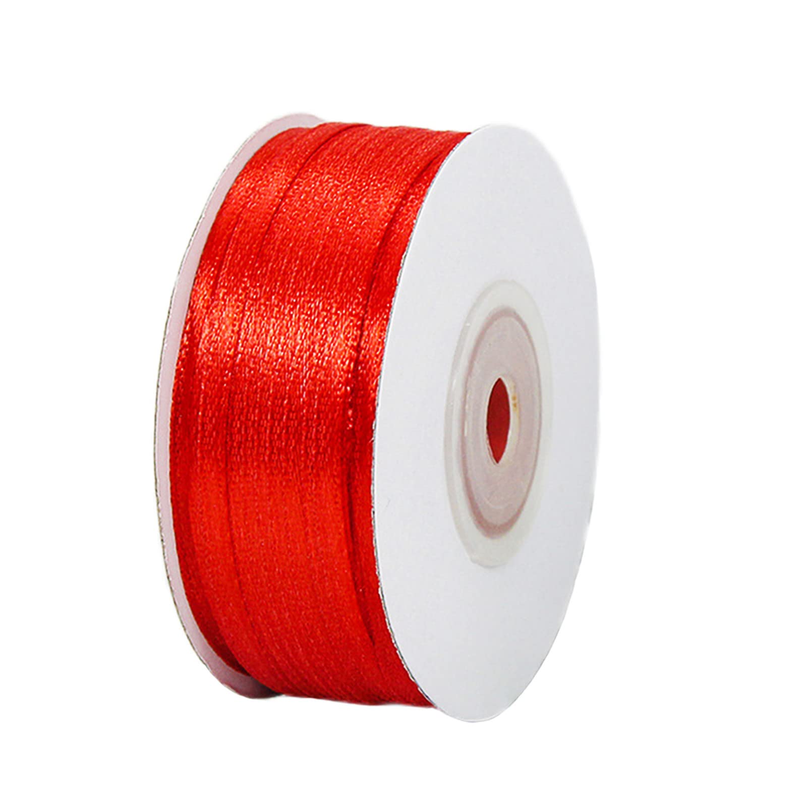 3mm Red Ribbon for Gift Wrapping,91m Fabric Thick Satin Ribbon Dark Red Bow for Gift Wrapping,Ribbons for Balloons,Crafting,Hair,Bouquets,Wedding, Car,Presents,Cake,Christmas Party Decorations