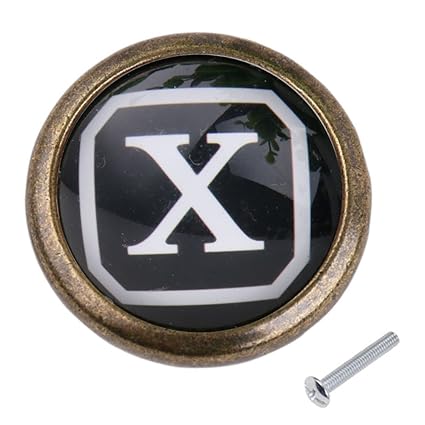ShoppingLane Vintage Cabinet Door Drawer Bin Dresser Handle Pull Knob Hardware Letter X