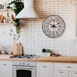 Garden Mile 60cm Roman Numerals Outdoor Clock, Weatherproof Garden Wall Clock view 7