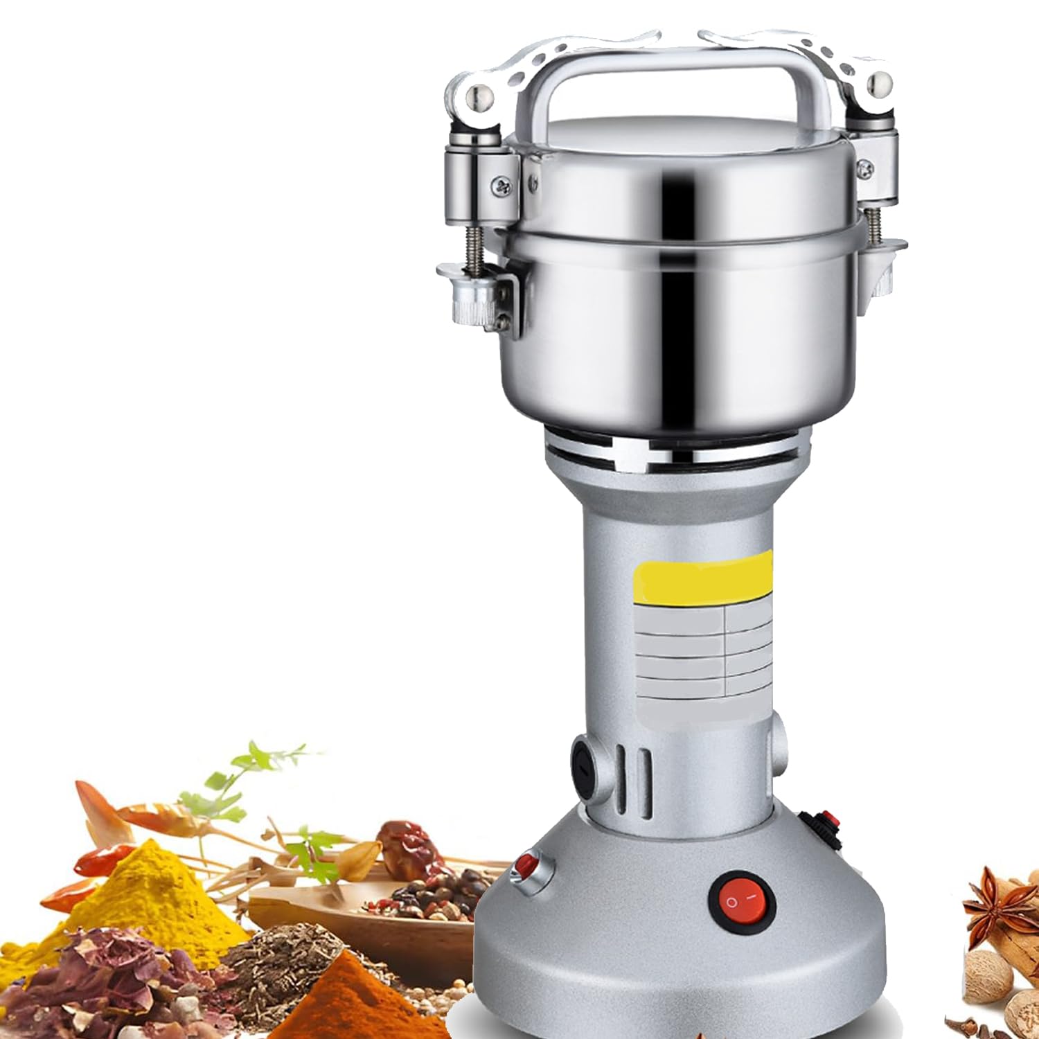 Photo 1 of **NON FUNCTIONAL** Grain Grinder Mill 250g Electric Stainless Steel Grain Grinder 1480W High-speed Spice Herb Grinder for Corn,Flour,Wheat,Pepper and Coffee Bean