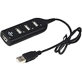 Premium Four 4 Port Ports USB Hub Expansion High Speed USB 2.0 Multi USB Hub Splitter Switch Lead Adapter Cable For PS3, Xbox, Wii, PC, MAC, Laptop, NoteBook, Mac Book, NetBook, Tablet, Tab, Supports Windows Vista/7/Mac -Part Of The Crazy4fones Accessories Range