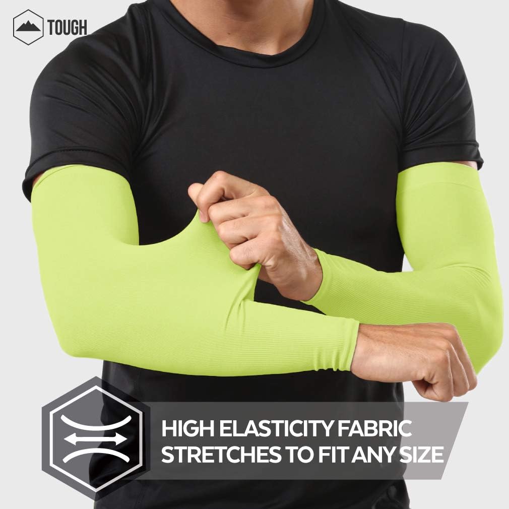 UV Protection Cooling Arm Sleeves - UPF 50 Long Sun Sleeves for Men & Women. Perfect for Cycling, Driving, Running, Basketball, Football & Outdoor Activities. Performance Stretch & Moisture Wicking : Clothing
