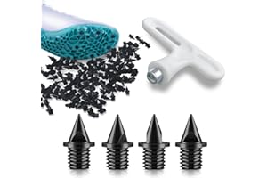 Uxpang Track Spikes are Made of Steel and 1/4 Inch Pyramid Shaped, is a Replacement Worn Spikes for Sprint, Cross Country and Most Running Shoes, Instantly Restores Grip to Running Shoes.