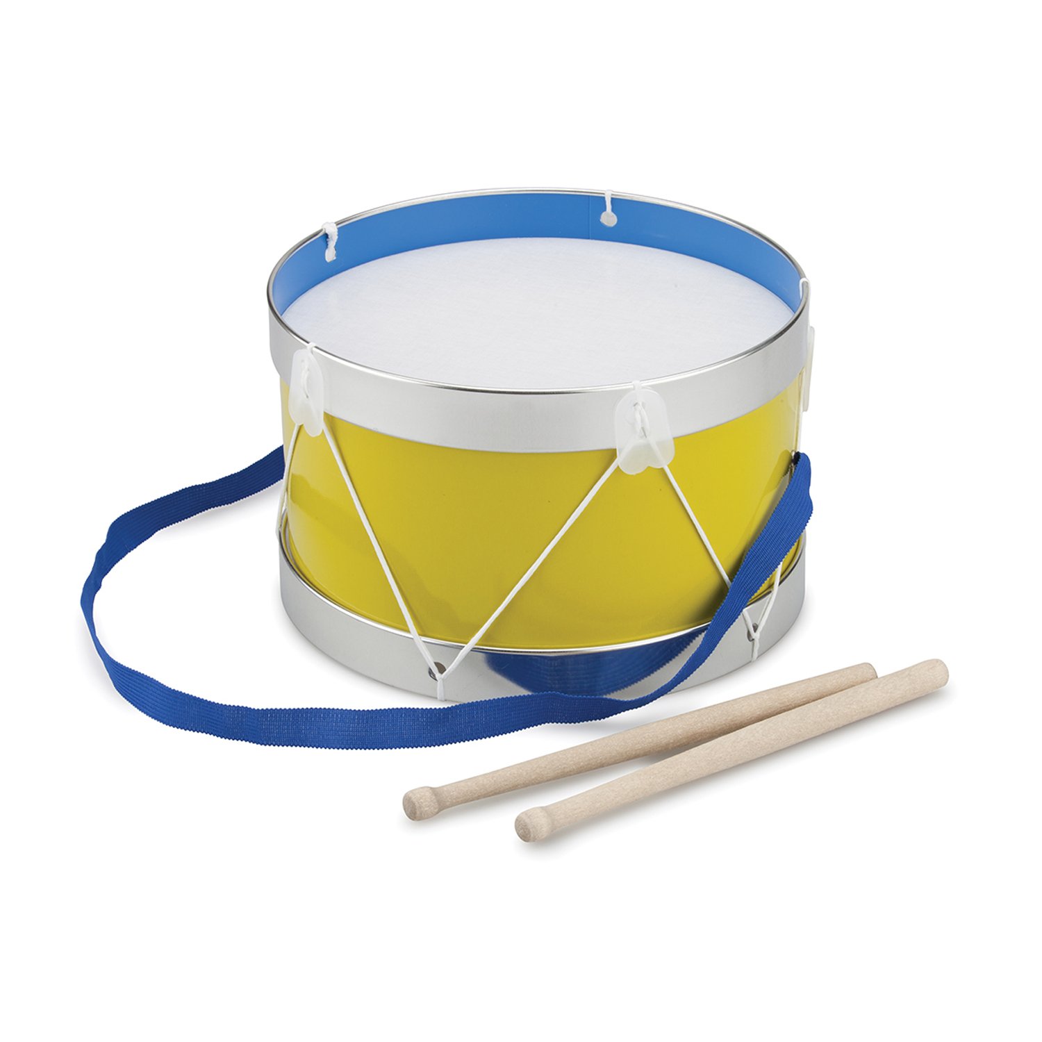 New Classic Toys 10368 Drum Toy for Toddlers 2 Boys and Girls Baby Gifts, Kids Musical Instruments for Childrens Two Year Old Yellow Color, Large, Grand Yellow