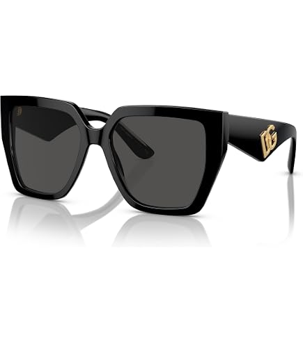 Amazon.com: Dolce & Gabbana DG4437-501/87 Sunglasses BLACK w/DARK