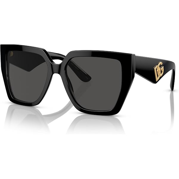 Dolce & Gabbana DX 6004 501/87 Square Sunglasses – Black Plastic, Grey Anti-Reflective Lenses, 49mm
