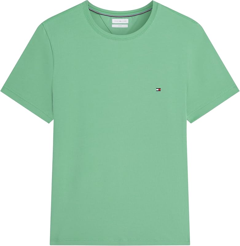 Herren T-Shirt Kurzarm Stretch Slim Fit mit Rundhalsausschnitt, Türkis (Cut Grass), S