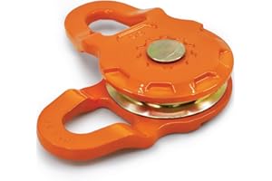 GA GEARAMERICA GearAmerica Smart Snatch Block Pulley, ATV/UTV Winch Snatch, Change Direction or Increase Mechanical Advantage, 24,000 Lbs (12T) - Ideal for Side by Side, Off Road Vehicles - 1 Pack, Orange