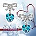 QIANSE Earrings Gifts for Her for Women Hypoallergenic Blue Heart Crystal Earrings for Women Teen Girls Earrings for Wife Girlfriend Christmas Birthday Gifts Jewelry Gifts for Her