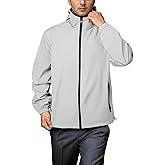 congluoki Rain Jacket Men Waterproof Windbreaker Lightweight Hooded Casual Coat for Daily Hiking Cycling Coat