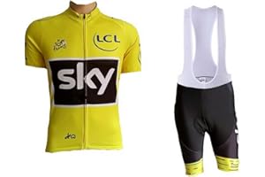 SGCIKER Pro Team Sky Retro Cycling Jersey Set Bib Shorts Set Mens Summer Breathable MTB Bike Clothing Bib Sets