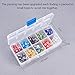 NBEADS 350 Pcs 8mm Lampwork Evil Eye Beads, 9 Colors Real Glass Turkish Beads, DIY Crafts Flat Round Handmade Evil Eye Spacer Beads with Container for DIY Bracelets Necklace Jewelry Making