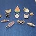 Cute Enamel Lapel Pins Set Cartoon Animal Plant Floral Fruits Foods Brooches Pin Badges for Clothing Bags Backpacks Jackets Hat DIY (Couple Cats Fruits Leaves)