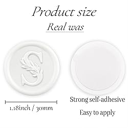 25Pcs White Wax Seal Stickers Handmade Vintage