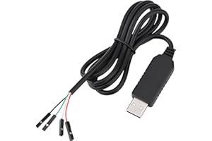 3ft USB to COM/TTL Serial Port Adapter Cable, PL2303HX RS232 Upgraded Converter STC Download Cable with 4 Pin Female Socket