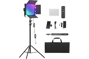 ALTSON RGB Photography Lighting Kit, 50W Bi-Color Professional LED Studio Lights, 2300k~8500k Dimmable Photo Lights for Photography Filming Camera Video Recording Stage Shooting Streaming YouTube TikTok