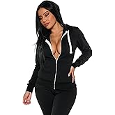 Mlgaril Women 2 Piece Sweatsuit Fall Outfits jogger Tracksuit Sweatpants Sets Casual Long Sleeve Zip Up Hoodie