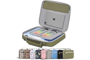 HAWGON Bible Cover for Women - Bible Case for Men Multi-Functional Stationery Organizer - Large Pencil Case Organizers - Bible Study Supplies for Home, Office, Travel - 11"x8"x2.5"OliveGreen