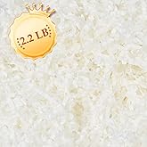 DUOTAN White Crinkle Cut Paper Shred Filler (2.2 LB), Shredded Paper for Gift Basket Filler, Gift Wrapping, Crinkle Paper Decoration for Birthdays, Weddings, Anniversaries