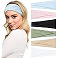 Huachi Headbands for Women Non Slip Women's Fashion Headbands Wide Headbands for Women's Hair Head Band Short Hair for Workout Yoga Sports Exercise Sweatbands Summer Hair Accessories Elastic Hair Band