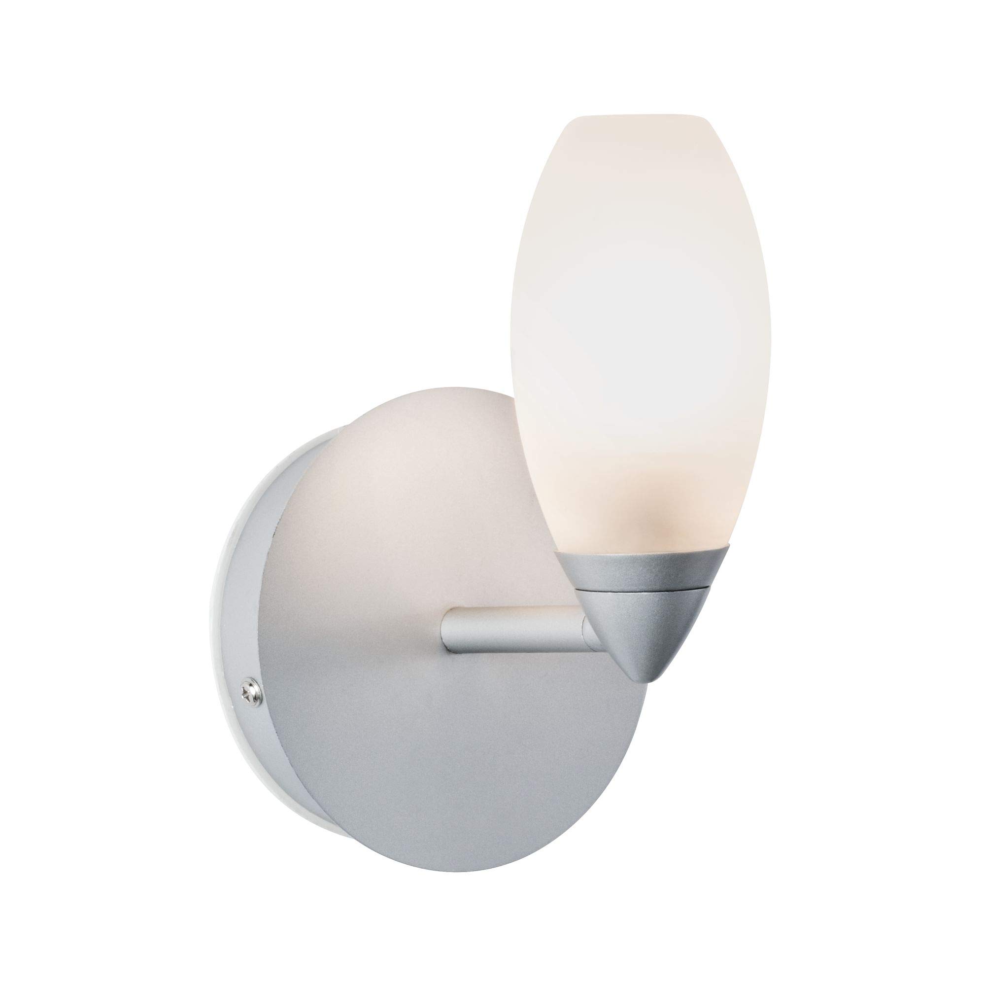 Paulmann 70838 Wall luminaire Carina max. 28 watt IP44 Wall lamp Chrome matt, Satin Living Room lamp Metal, Glass Hallway lamp G9
