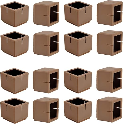 Chair Leg Floor Protectors Warmhut 16pcs Brown Silicone Table