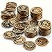 Kicko Pirate Coins Pirates Treasure Coins - 72 Pack Plastic - Pirate Doubloons Chest Fillers - for Kids, Toys Games, Party Favors, Bag Stuffers, Fun, Toy, Prize, Pinata Filler