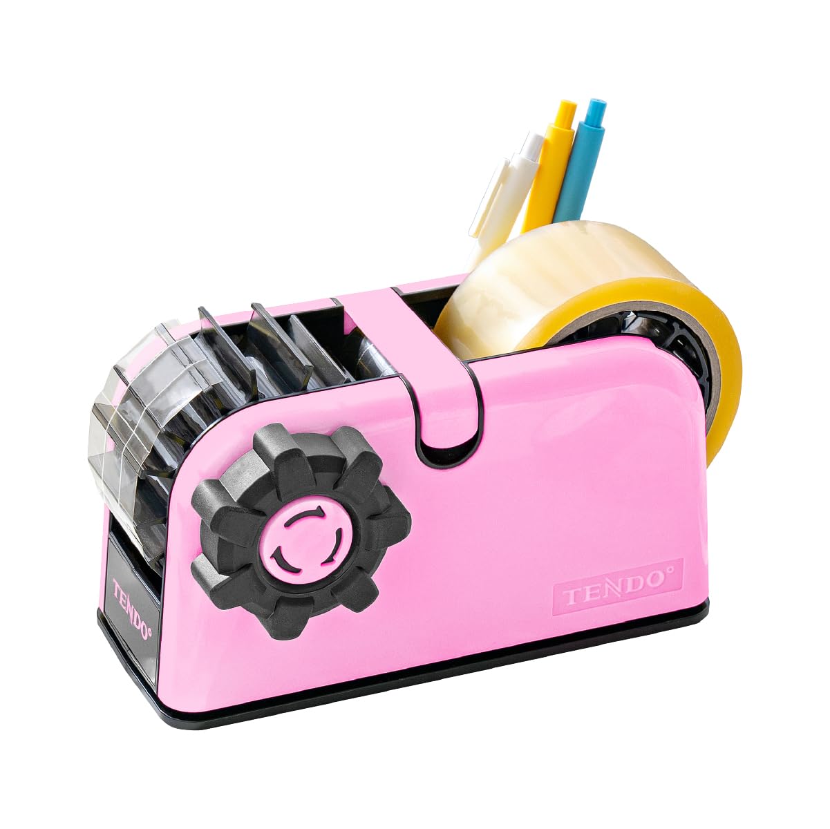 Photo 1 of [TENDO°] Multi-Section Tape Dispenser ZO-508: Innovative Cutter for Custom Tape Width (Pink)