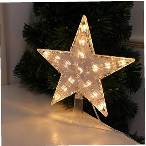 aisoway estrella de la navidad del primero del arbol de luz led cima del ornamento de la estrella decoracion del hogar con plug