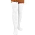 Women Thigh High Socks Extra Long Cotton Knit Warm Thick Tall Long Boot Stockings Leg Warmers