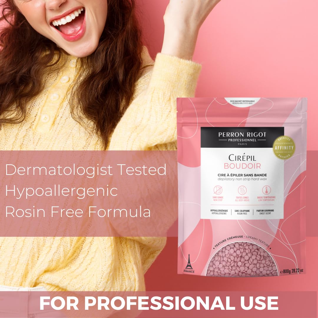 Cirepil Boudoir - 800g / 28.22 oz Wax Beads Bag - Sweet Fragrance - Allergen-Free - Specially Formulated for Short, Coarse Hair