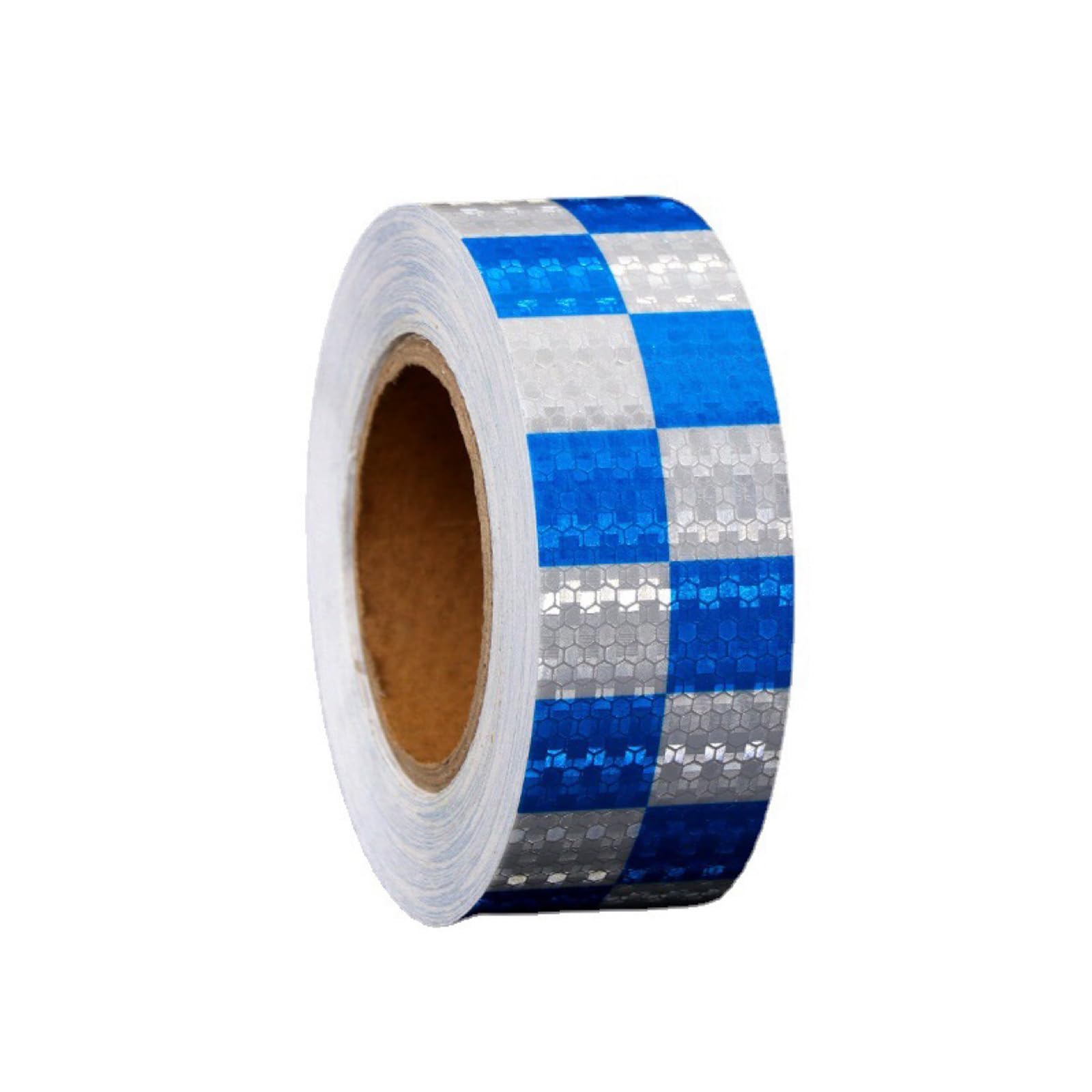 Reflective Tape Sticker 3M X 50mm Reflective Warning Tape, Reflective Tape Outdoor Waterproof High Vis Fluorescent Tape, Transport Safety Roll Road Tape, Luminous Tape Blue&White